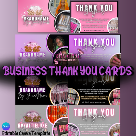 Editable Thank You Cards