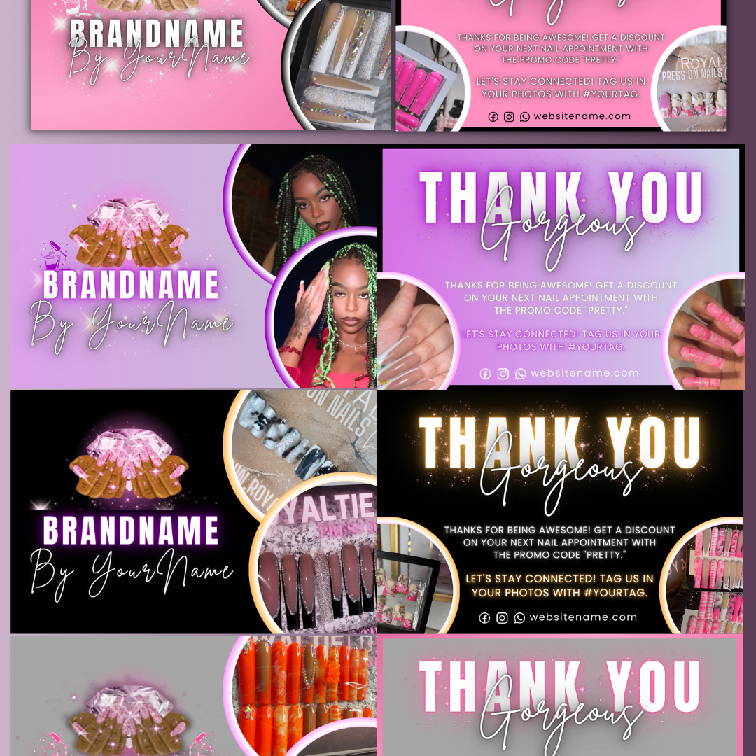 Editable Thank You Cards