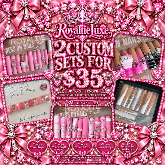 2 Custom Press On Sets Deal