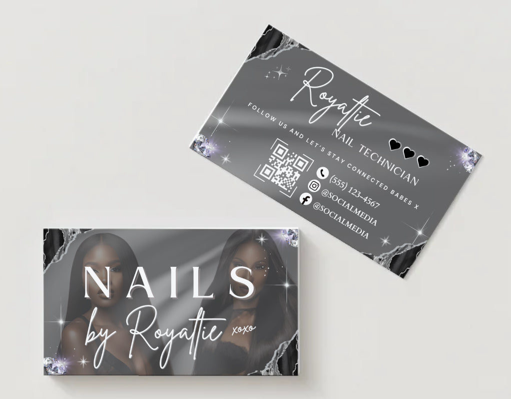 Grey & Silver Premade Business Card